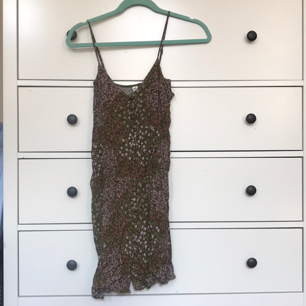 Green and pink floral sundress